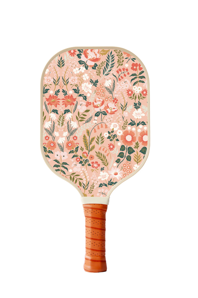 Floral And Tropical Leaves Pickleball Paddle