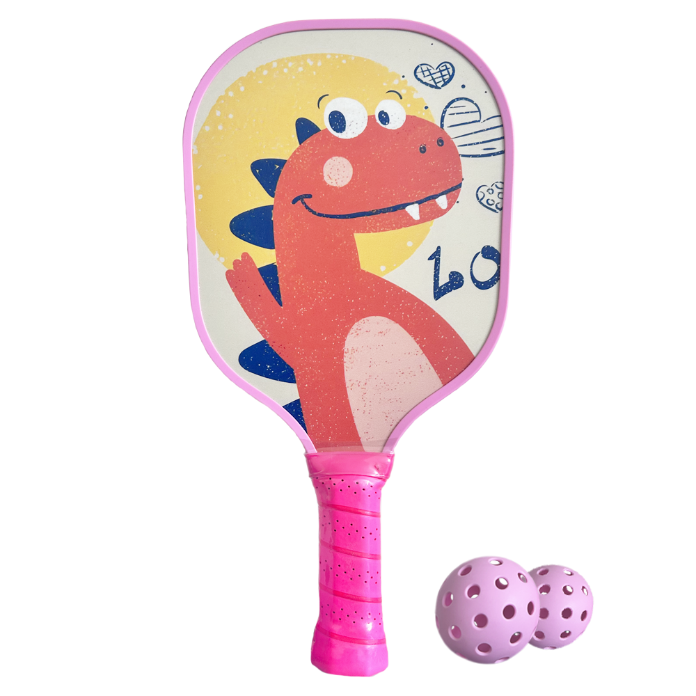 Kids dinosaurs birthday gift pink Pickleball Paddle