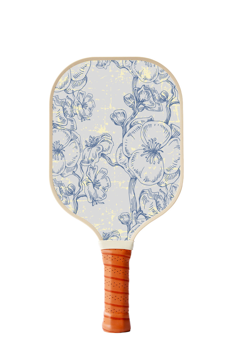 Floral And Tropical Leaves Pickleball Paddle