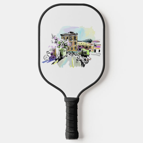 Artistic Conception House Pickleball Paddle