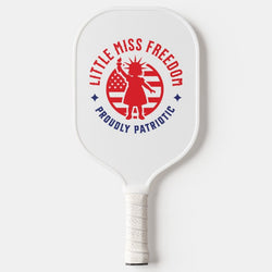 Little Miss Freedom Proudly Patriotic Pickleball Paddle