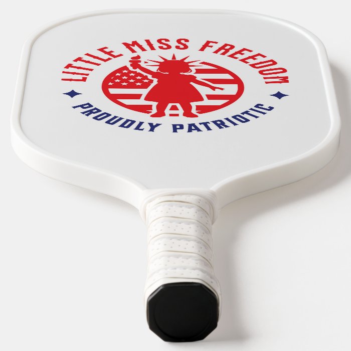 Little Miss Freedom Proudly Patriotic Pickleball Paddle